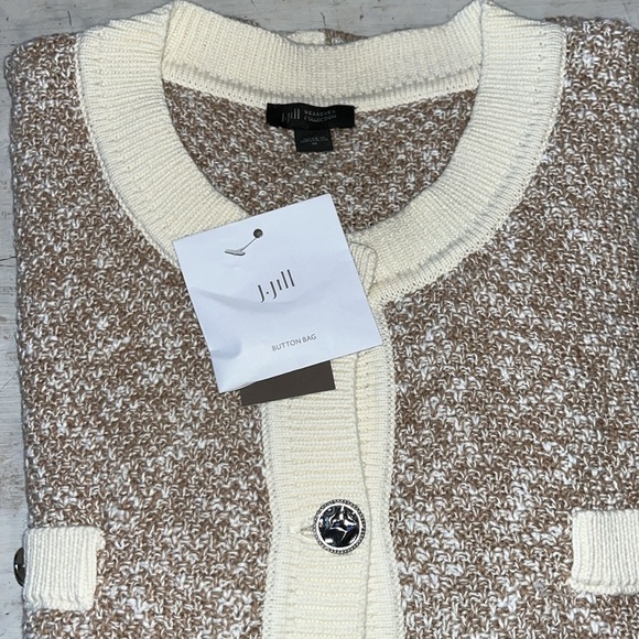 J.Jill Wearever Contrast-Trimmed Sweater-Jacket NWT | size medium - Picture 7 of 11